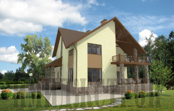 Дом с большой мансардой 300 кв.м.